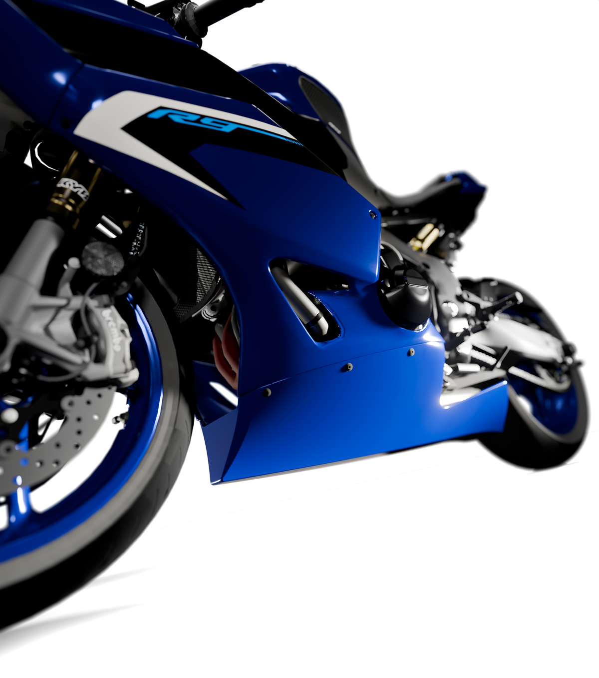 Yamaha R9 belly pan, side view